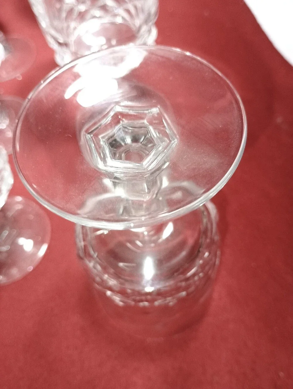 Diamond By J G Durand set of 6-10.5 Oz. Goblets Cristal d'Arques From France
